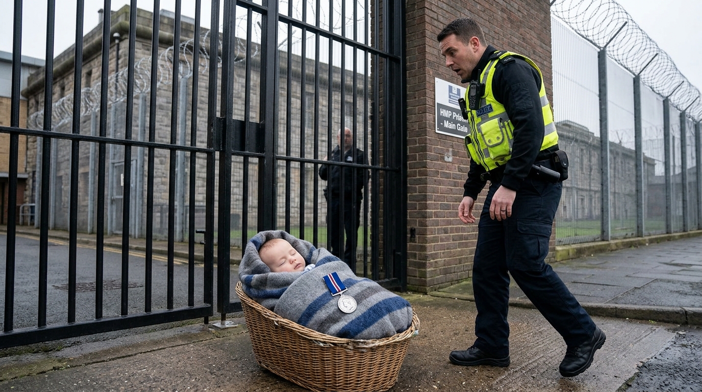 A Baby Was Left At The Prison Gate With A Police Medal. When The Officer Saw It, He Froze