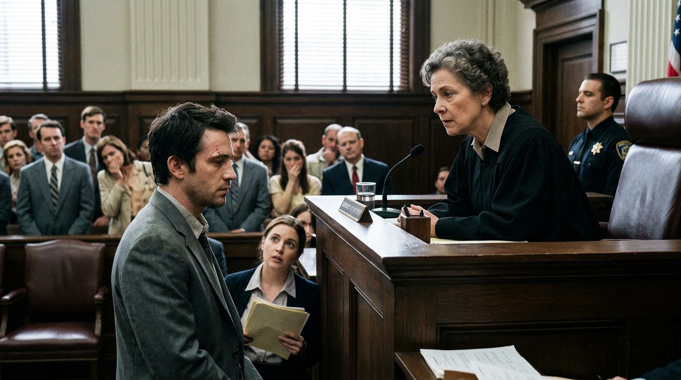 Everyone Expected The Judge To Sentence Him Quickly. Then She Recognized The Scar Above His Eye