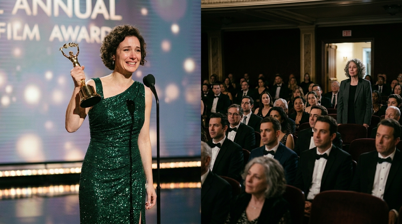 The Actress Won The Biggest Award Of Her Career. Then The Woman Everyone Said Abandoned Her Stood Up In The Back Row