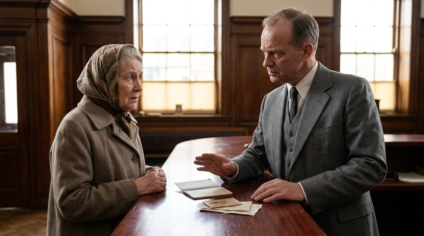 The Bank Manager Refused To Help The Old Woman. Then She Placed The Original Deed To The Building On The Counter