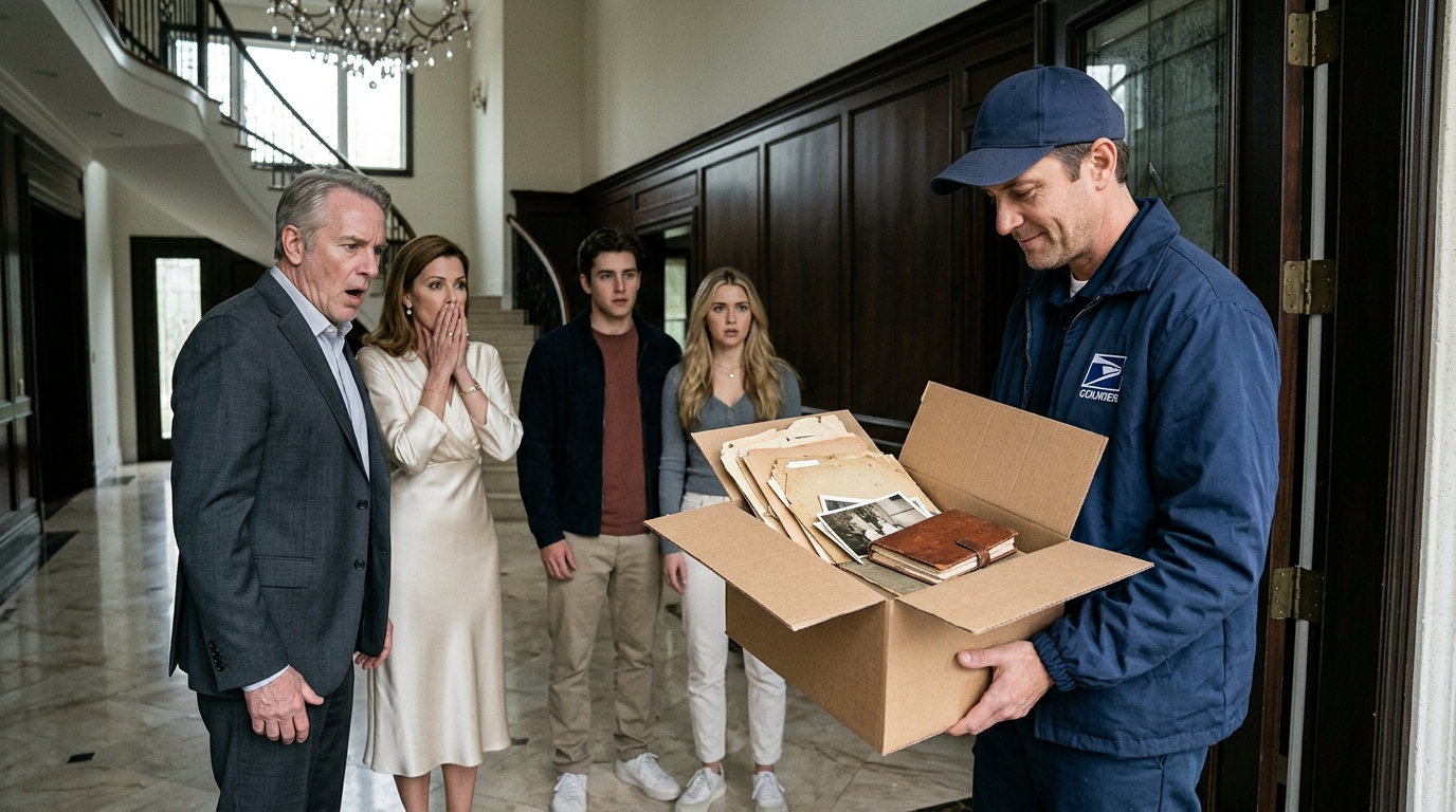 The Delivery Man Was Humiliated At The Mansion. Then He Opened A Package That Made The Rich Family Freeze