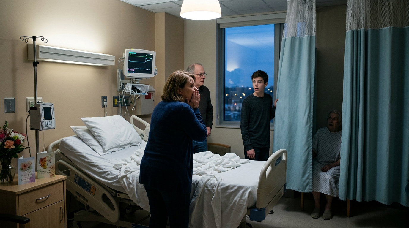The Family Panicked When Grandma’s Hospital Bed Was Empty. Then A Weak Voice Came From Behind The Curtain