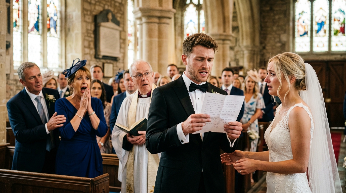 The Groom Stopped His Own Wedding Seconds Before Saying “I Do.” Then He Pulled Out A Letter That Made His Mother Scream