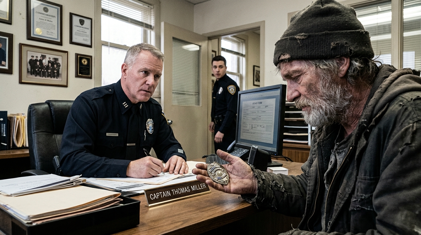 The Homeless Man Said The Old Badge Was His. Then The Police Captain Realized He Had Arrested A Legend