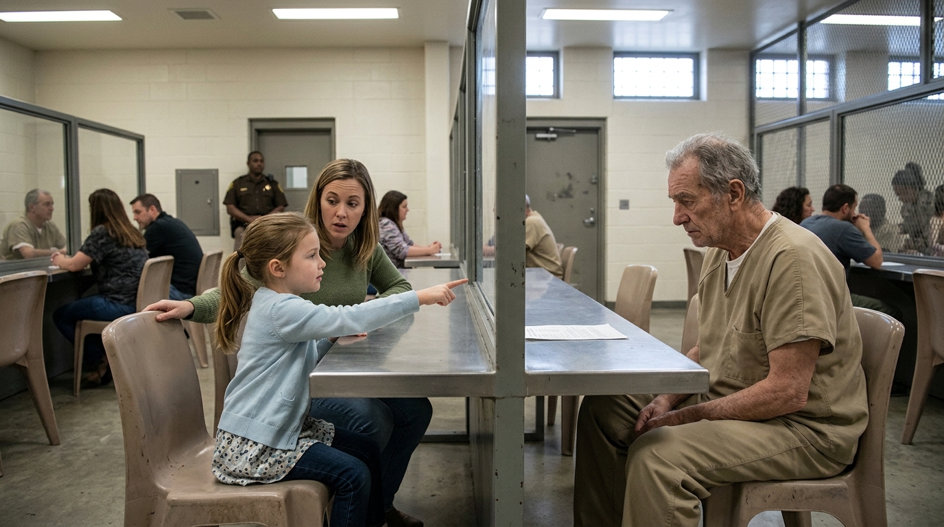 The Little Girl Came To Prison Every Sunday. Then She Pointed At An Old Inmate And Said, “That’s My Dad.”