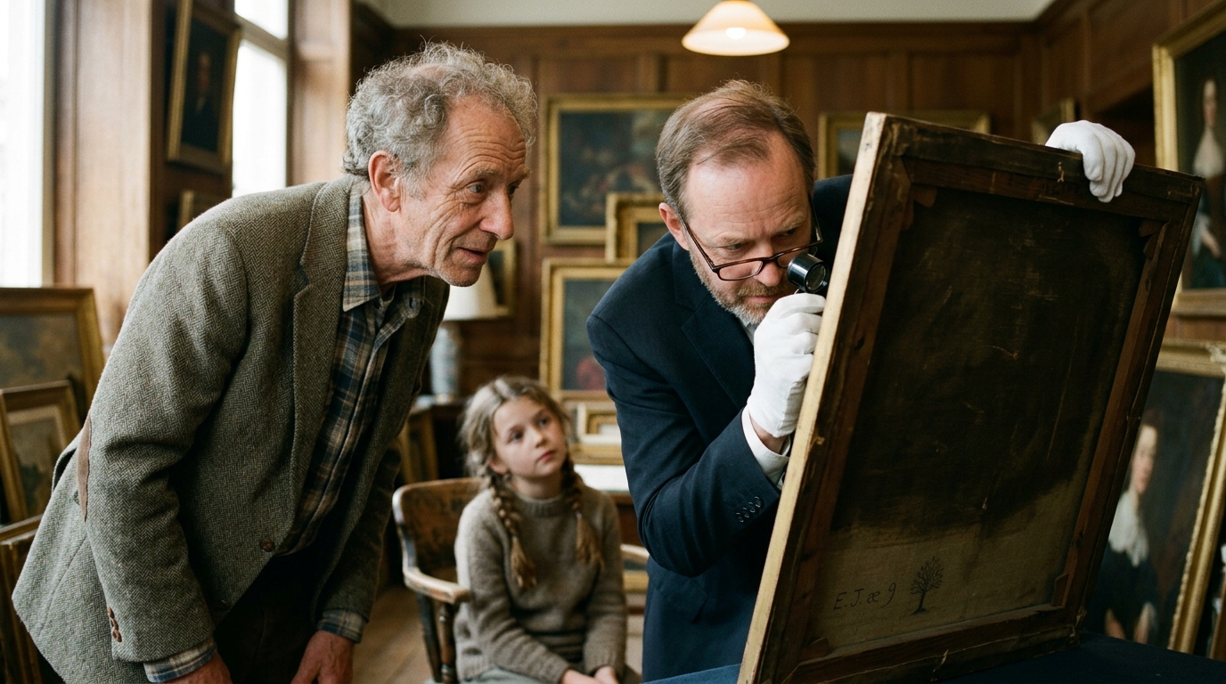 The Poor Man Said His Daughter Painted The Million-Dollar Portrait. Then One Tiny Mark On The Back Proved He Was Right