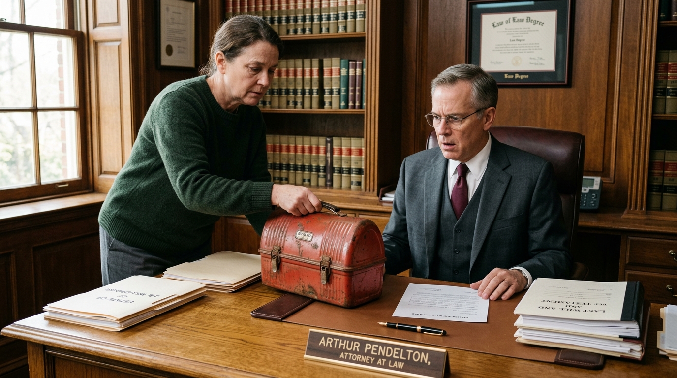 The Poor Woman Refused The Millionaire’s Inheritance. Then She Placed An Old Lunchbox On The Lawyer’s Table