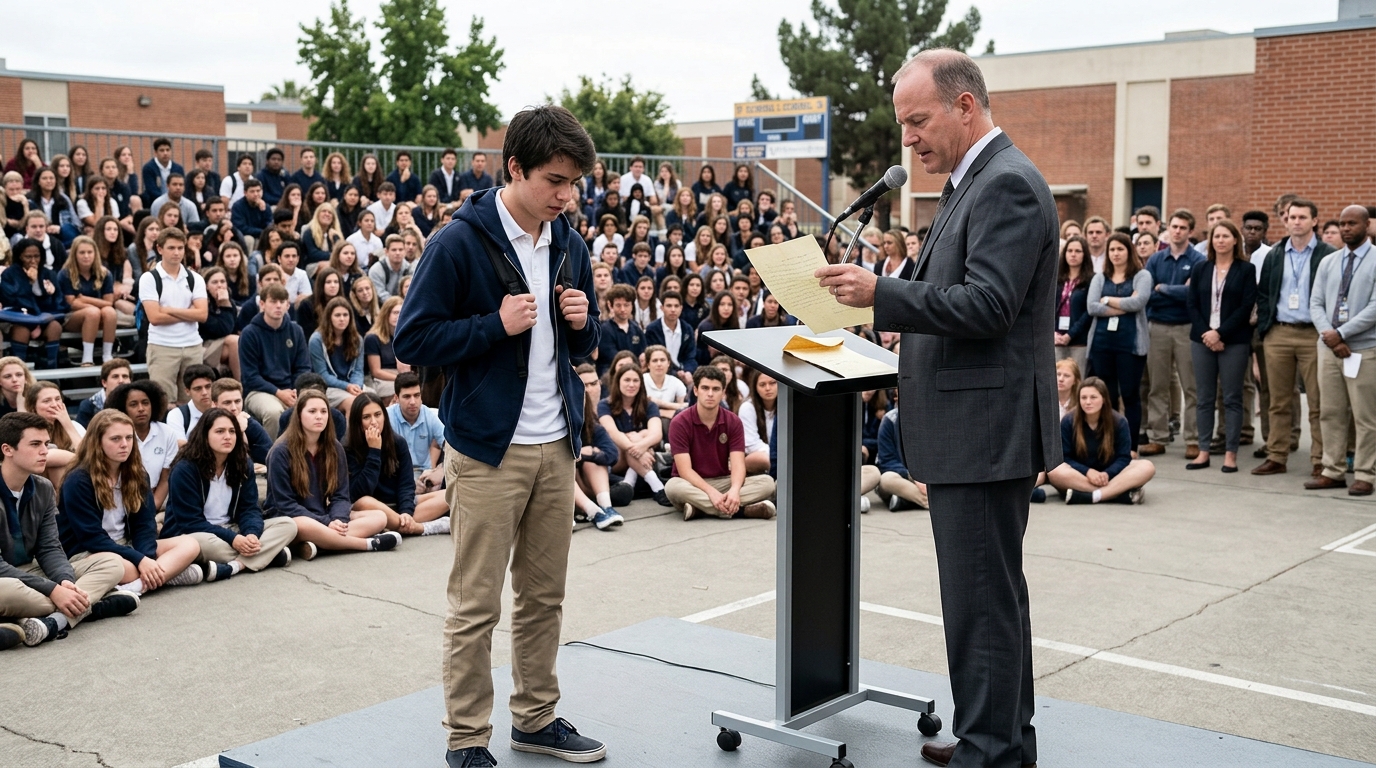 The Principal Expelled The Quiet Boy In Front Of The Whole School. Then He Pulled Out A Letter His Dead Mother Had Written Years Ago