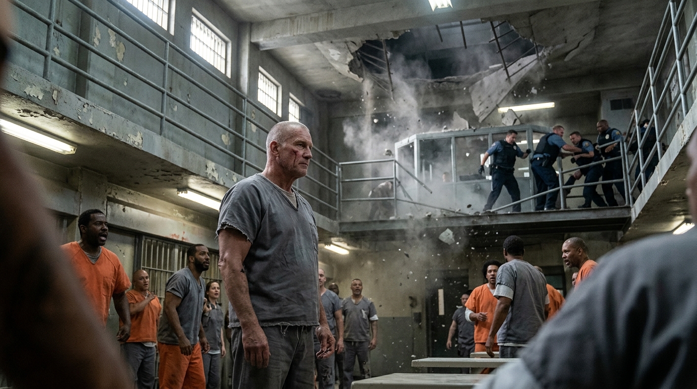 The Prisoner Everyone Feared Locked Himself Inside With The Rioters. Then The Ceiling Collapsed Where The Guards Had Been Standing