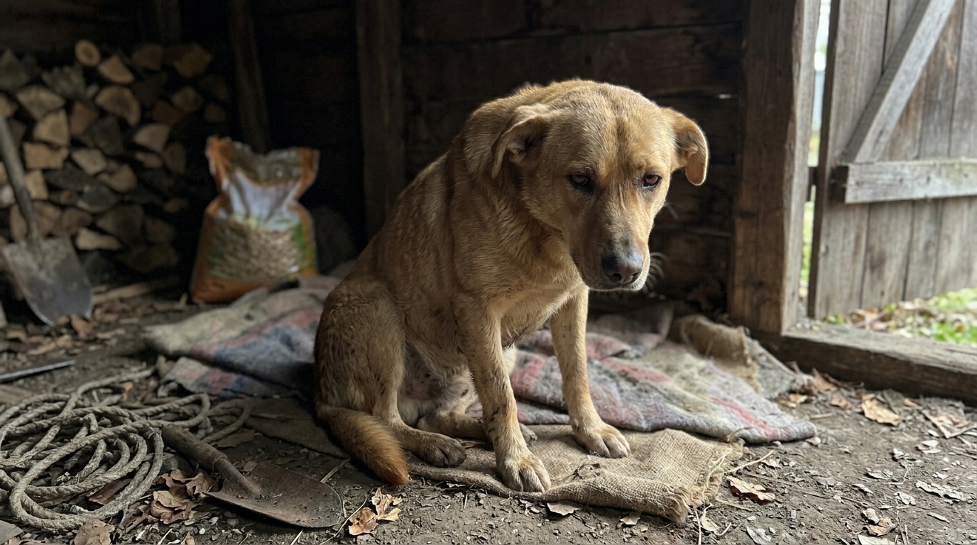 Child Giving a Rescue Dog Its Name Tag