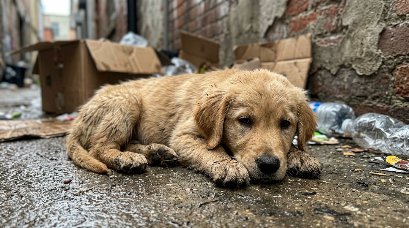 Puppy Seeing Its Reflection for the First Time