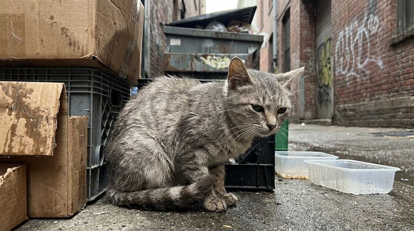 Rescue Cat Trying a Soft Bed