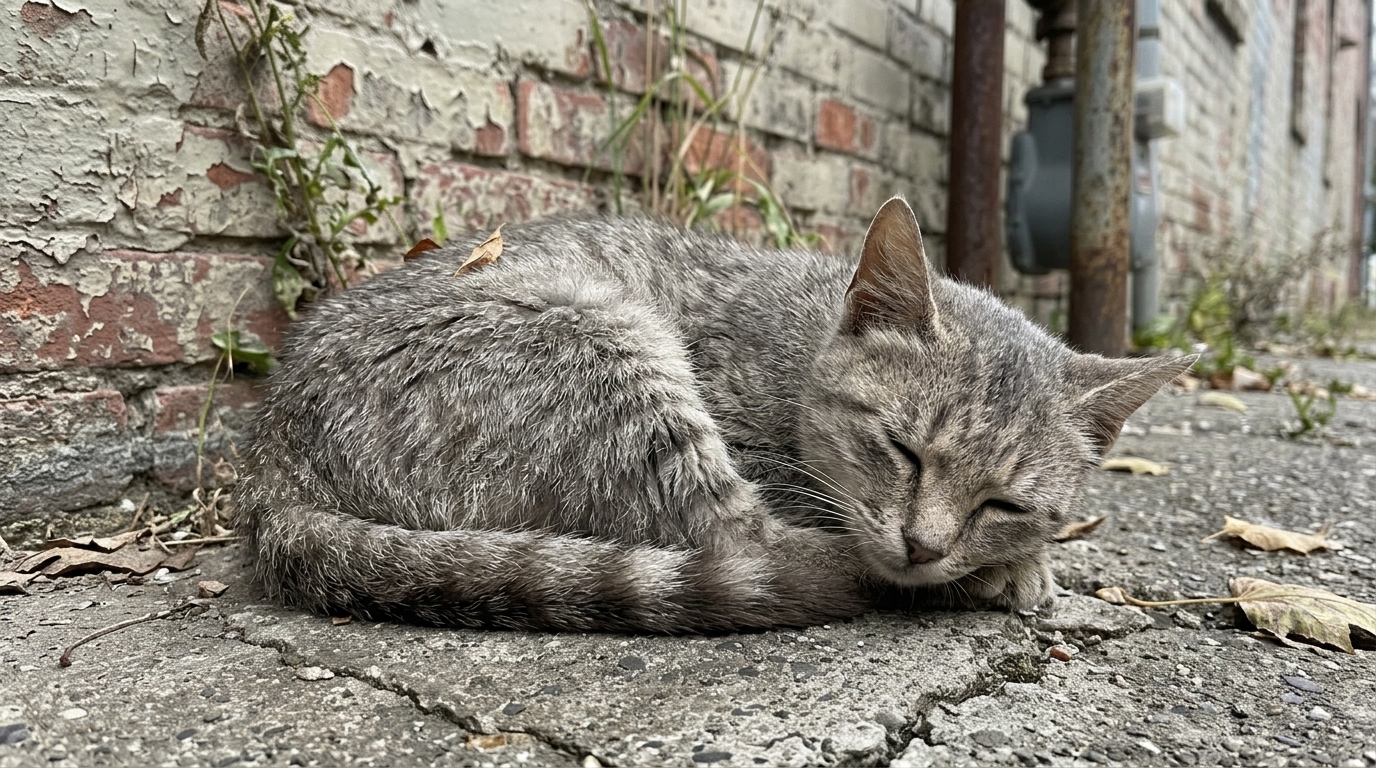 Rescue Cat Trying a Soft Bed