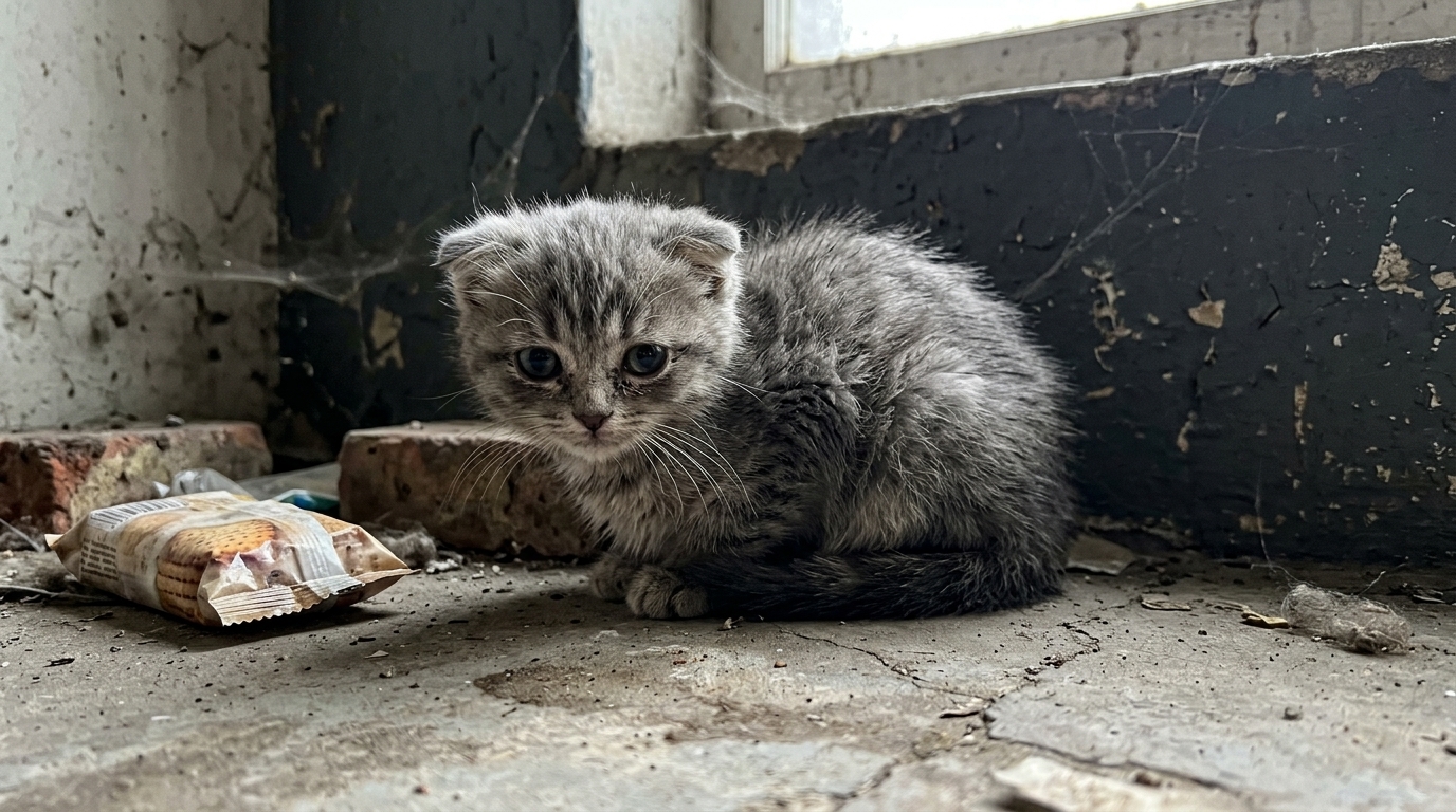 Rescue Volunteer Giving Milk to a Kitten
