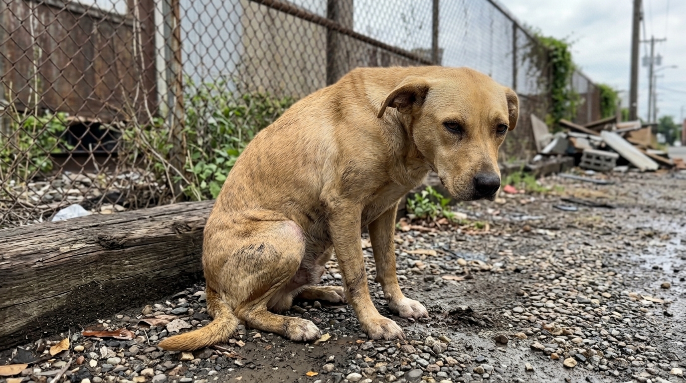 Rescued Dog Getting a Gentle Goodbye From Shelter Staff