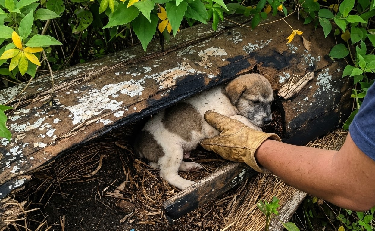 A Tiny Face Beneath an Old Log Turned an Ordinary Walk Into a Rescue