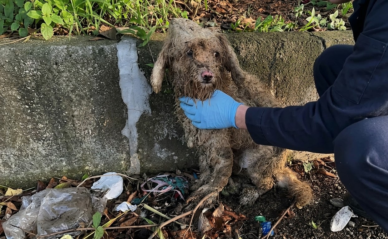 The Roadside Dog Who Learned That Being Seen Could Change Everything