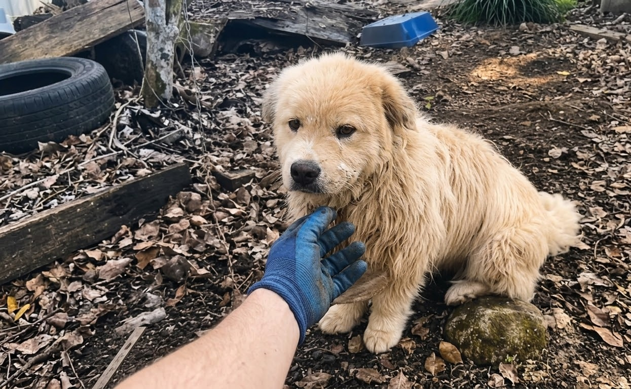 A Forgotten White Dog Waited Alone Until Someone Finally Chose to Stop