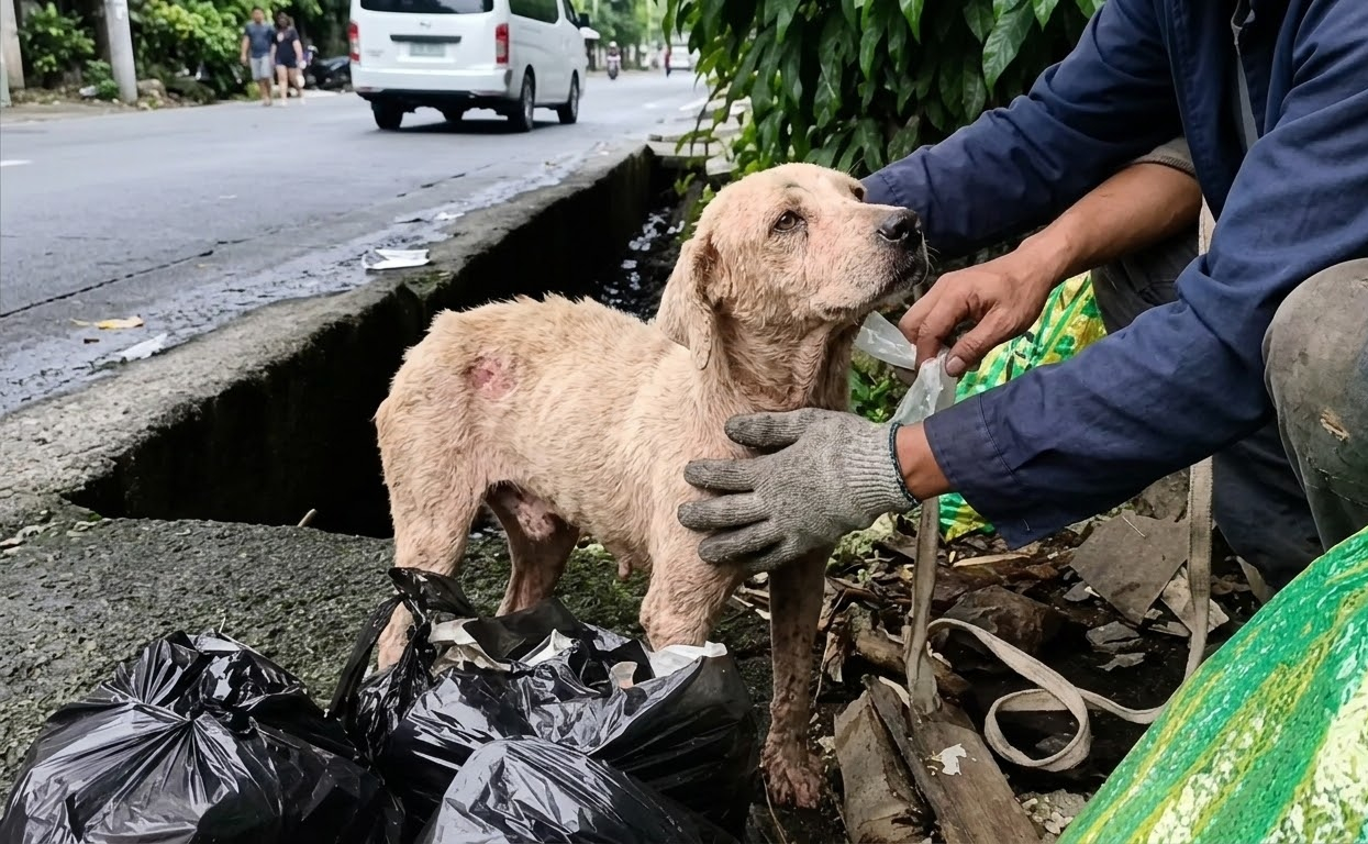 Big Boy Was Barely Holding On by the Road—Then Rescuers Finally Found Him