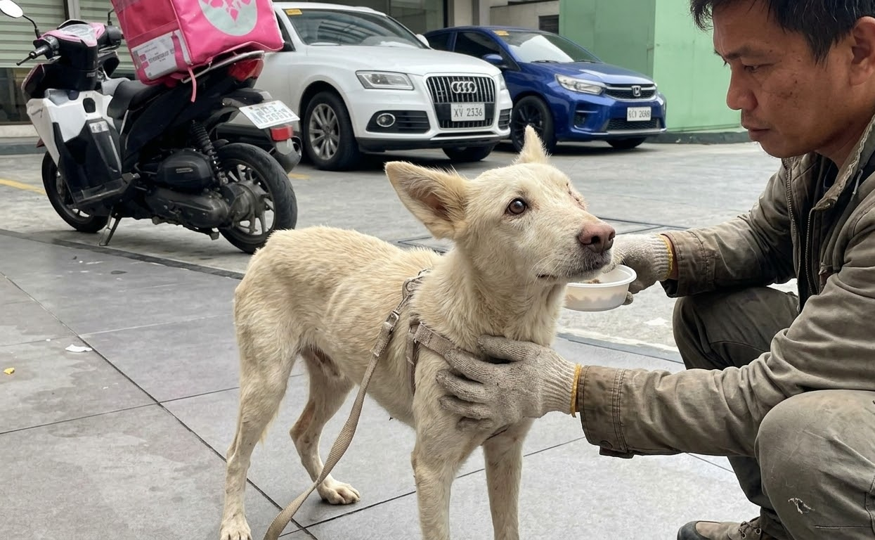 One Night, a Frail White Dog Crossed Paths With Someone Who Chose to Stay