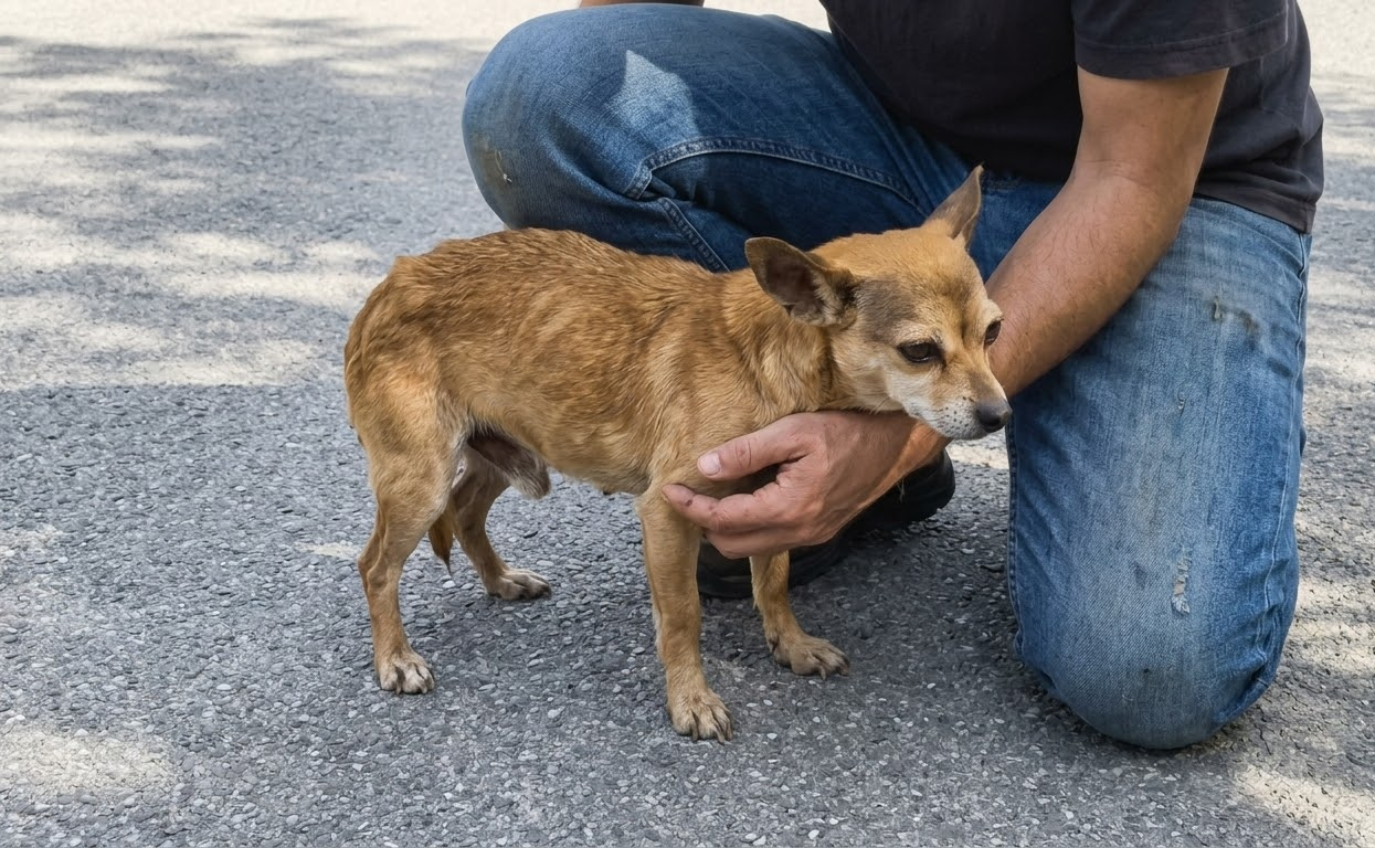 She Limped Out of the Empty Road and Straight Toward the People Who Could Help