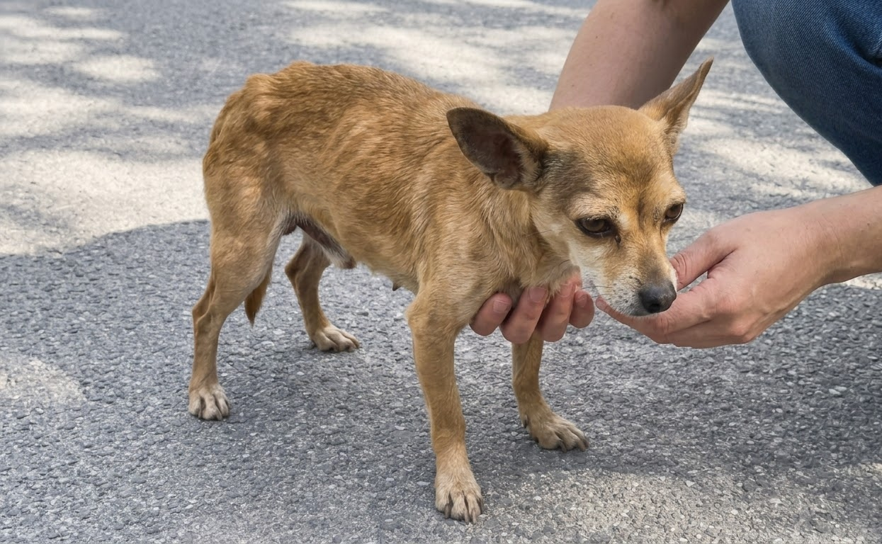 She Limped Out of the Empty Road and Straight Toward the People Who Could Help