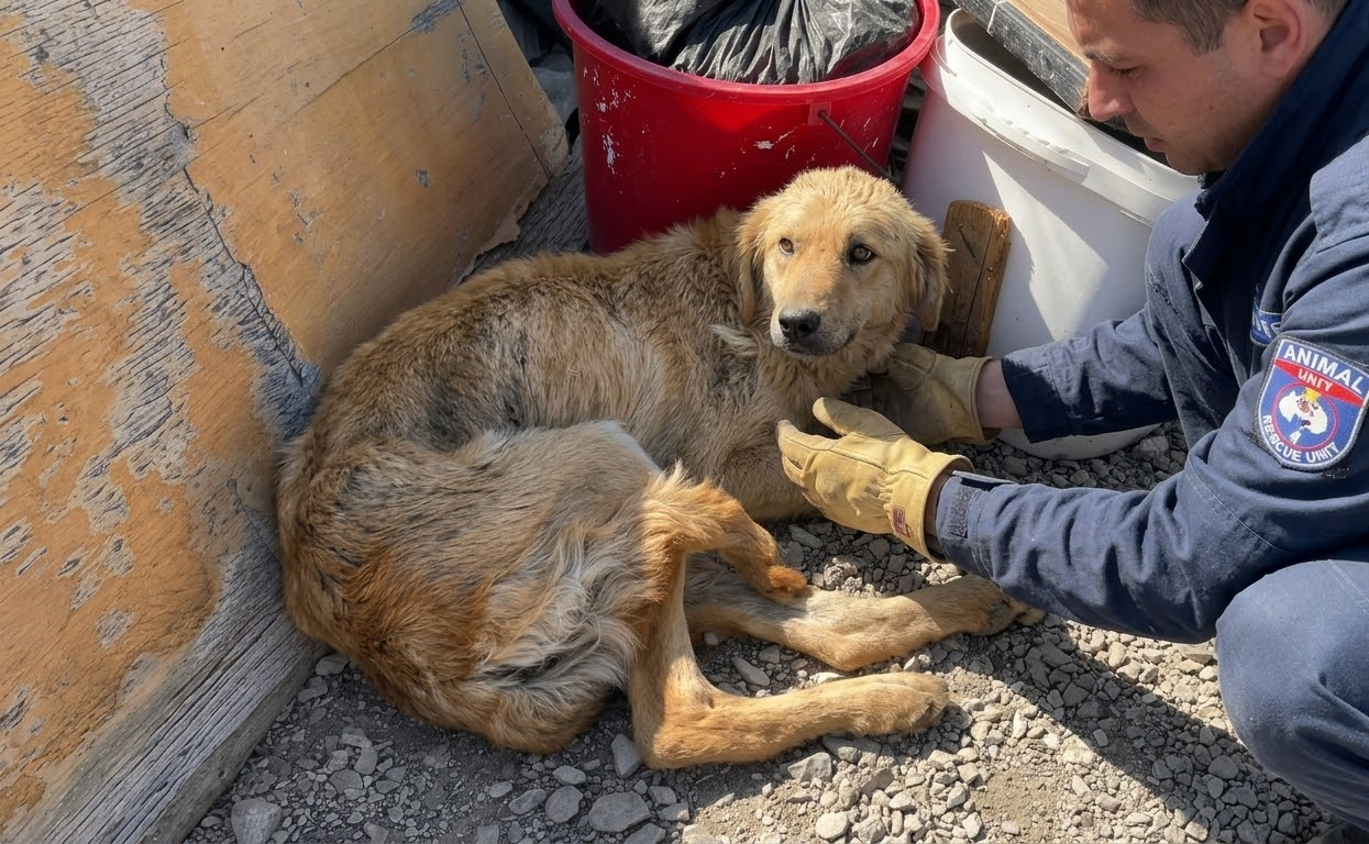 A Bottle of Water Became the First Step Back for a Dog Found Beside the Trash