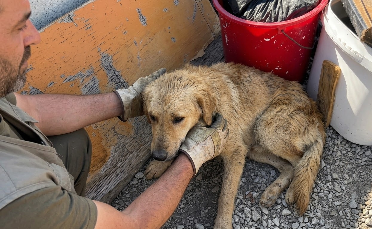 A Bottle of Water Became the First Step Back for a Dog Found Beside the Trash