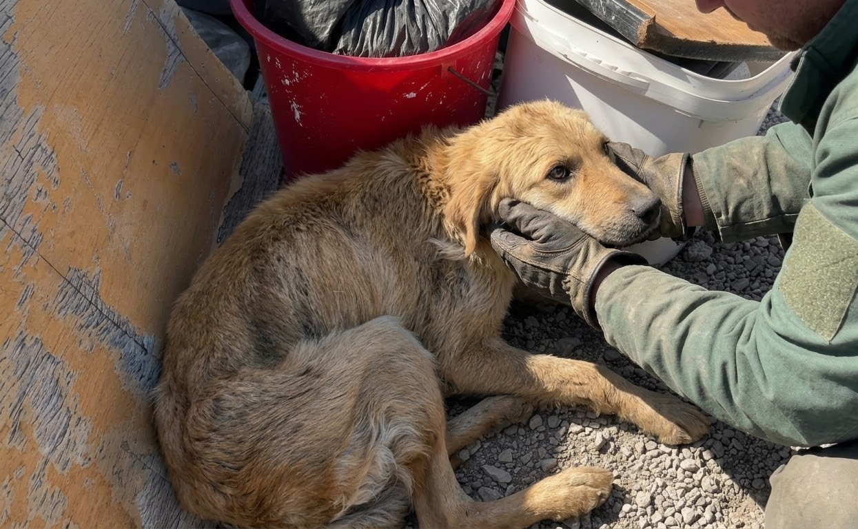 A Bottle of Water Became the First Step Back for a Dog Found Beside the Trash