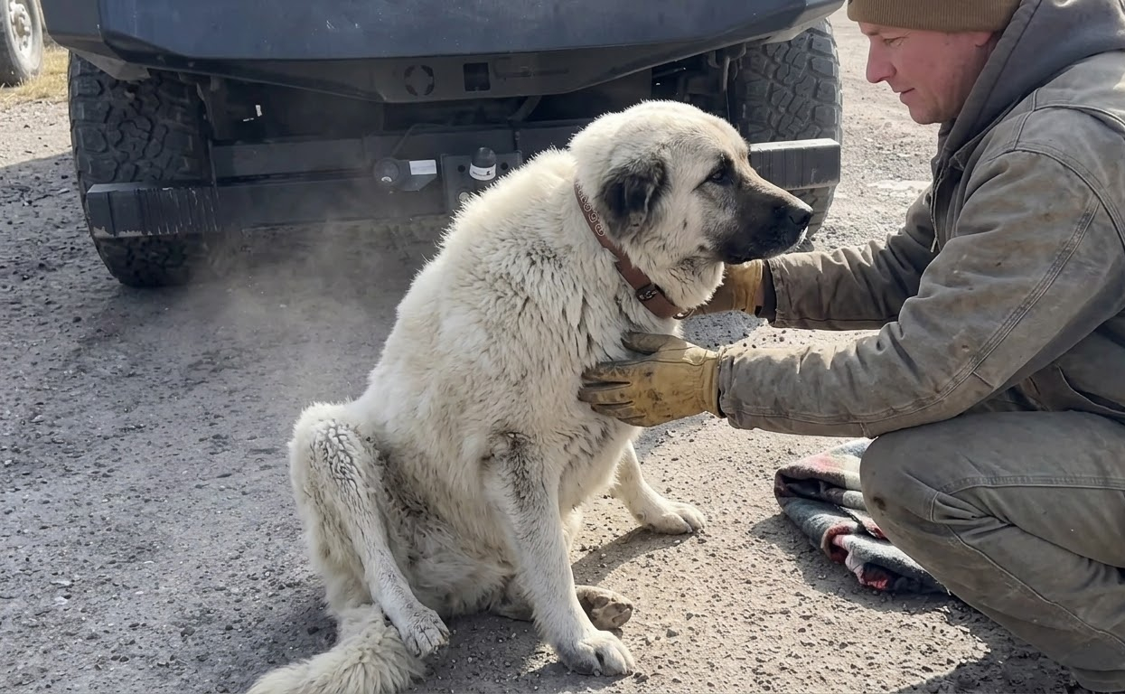 A Giant White Dog Could Barely Move, but One Man Wouldn’t Leave Him Behind