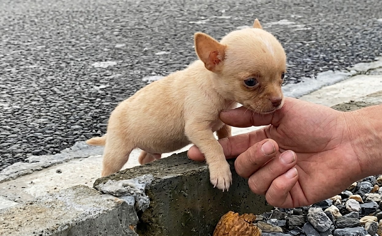 Tiny Puppy Wandering Alone Finally Found the Safety He Couldn’t Find on the Street