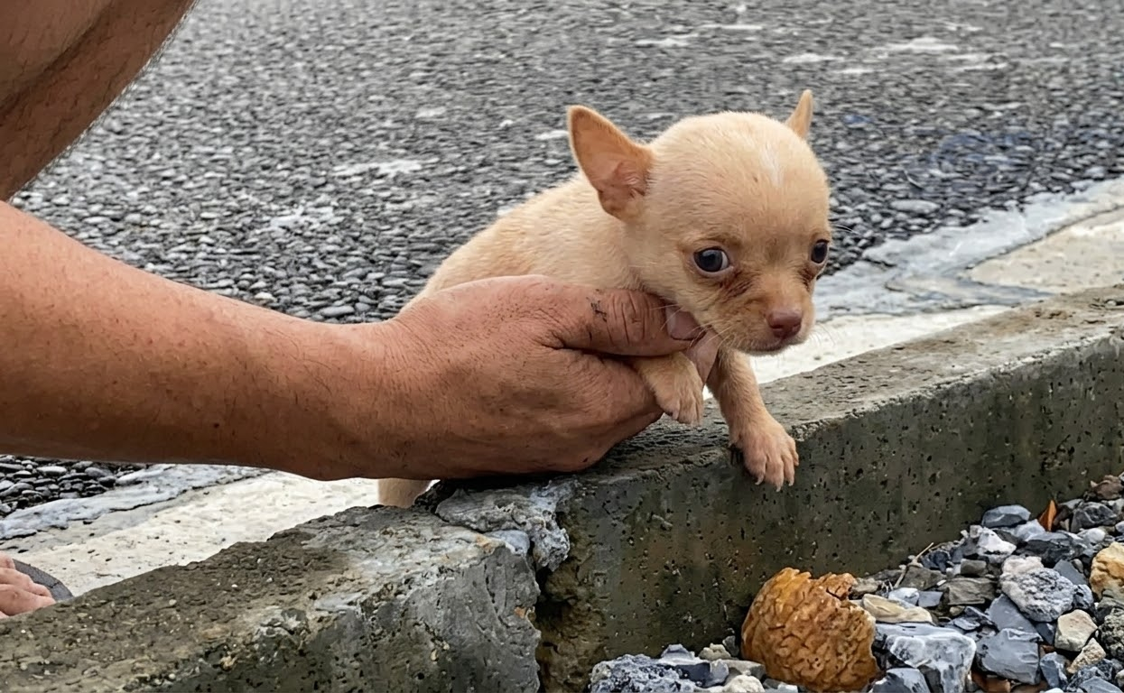 Tiny Puppy Wandering Alone Finally Found the Safety He Couldn’t Find on the Street