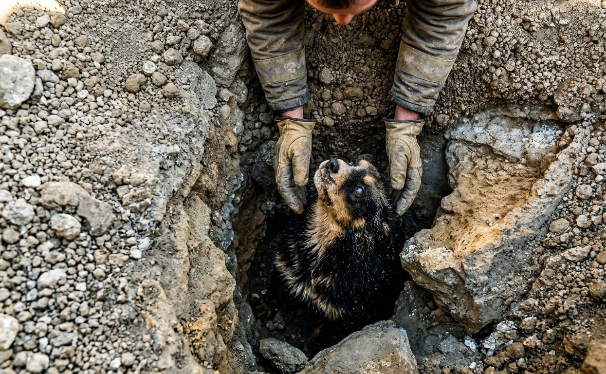 After Six Days Beneath the Rubble, a Dust-Covered Dog Finally Saw Daylight