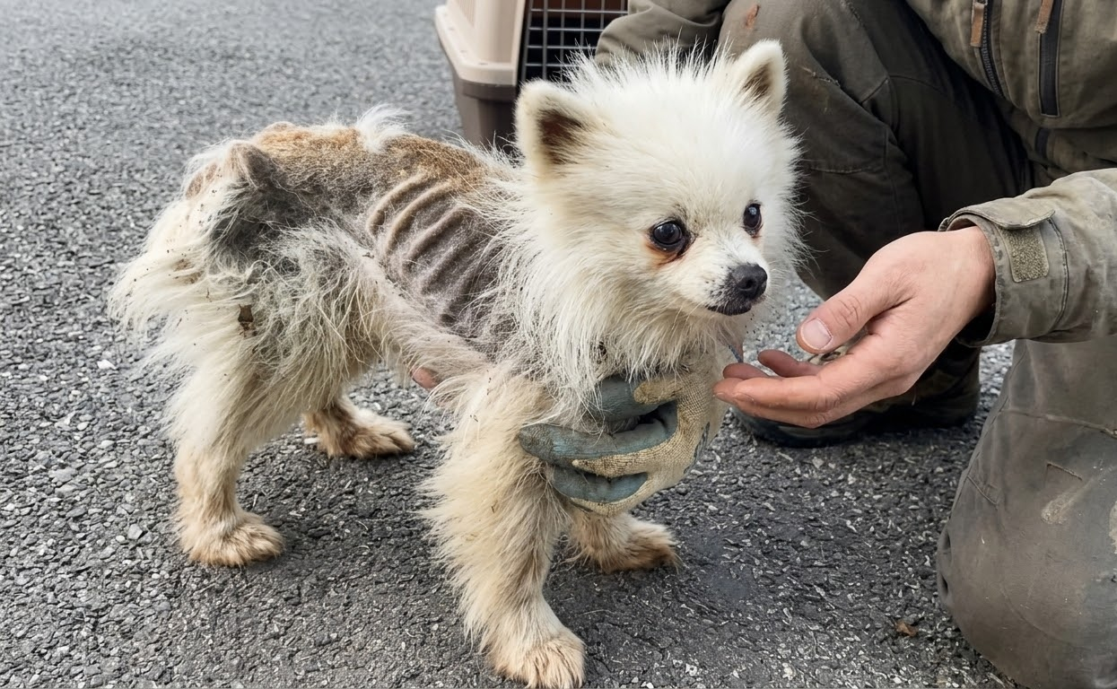 A Starving Stray Ran Toward a Parked Car—and Found Someone Who Wouldn’t Leave Him Behind