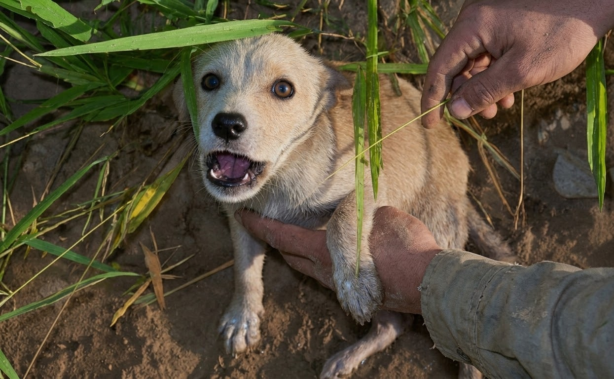 A Frightened Puppy Hid From Every Hand Until Patience Gave Him a Reason to Come Closer