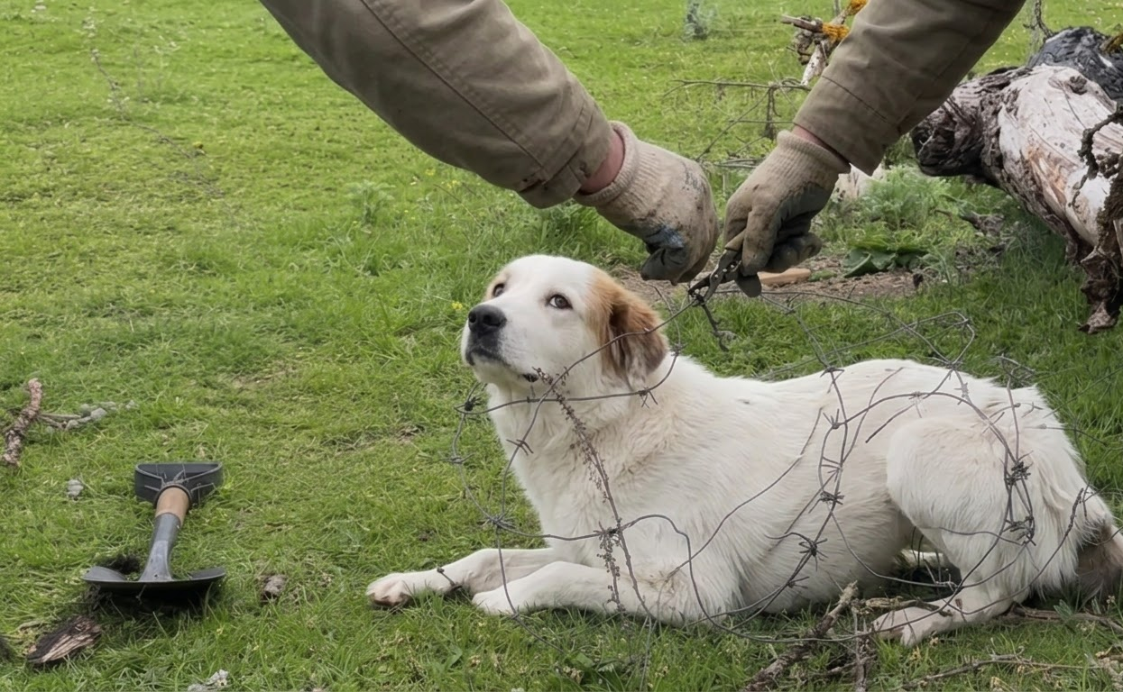 A Bushcraft Trip Took an Unexpected Turn When a Lost Dog Appeared in the Forest
