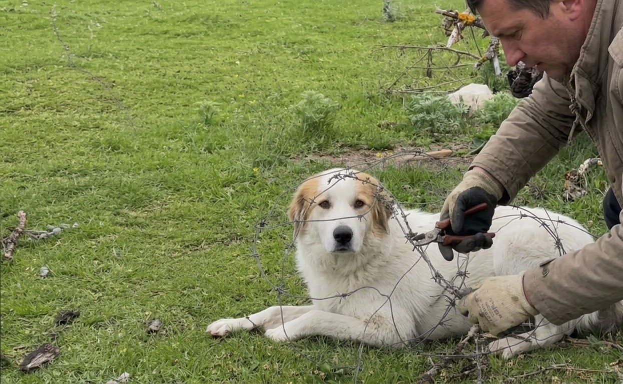 A Bushcraft Trip Took an Unexpected Turn When a Lost Dog Appeared in the Forest