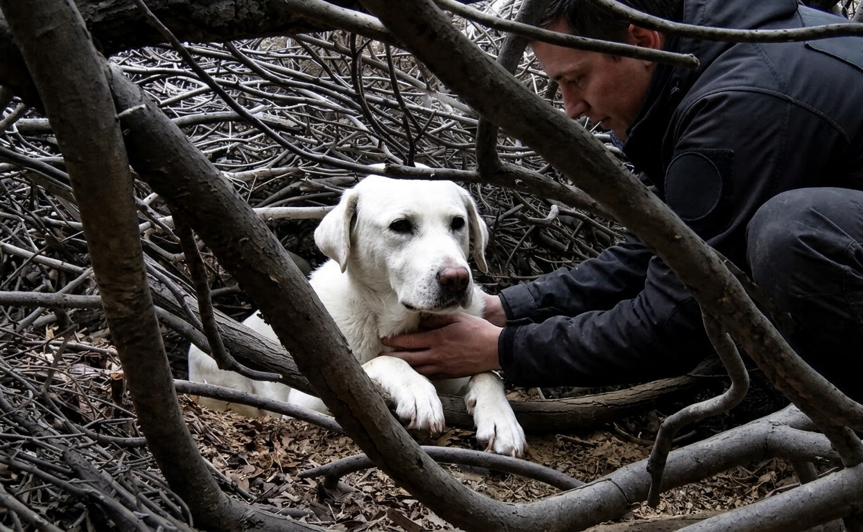 Olive Hid Her Newborn Puppies Near a Freeway Until Rescuers Found the Family