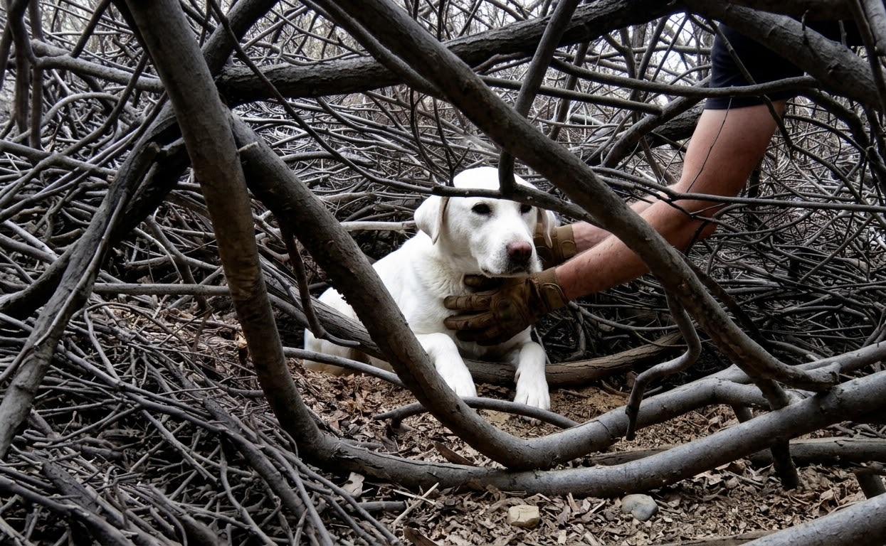 Olive Hid Her Newborn Puppies Near a Freeway Until Rescuers Found the Family