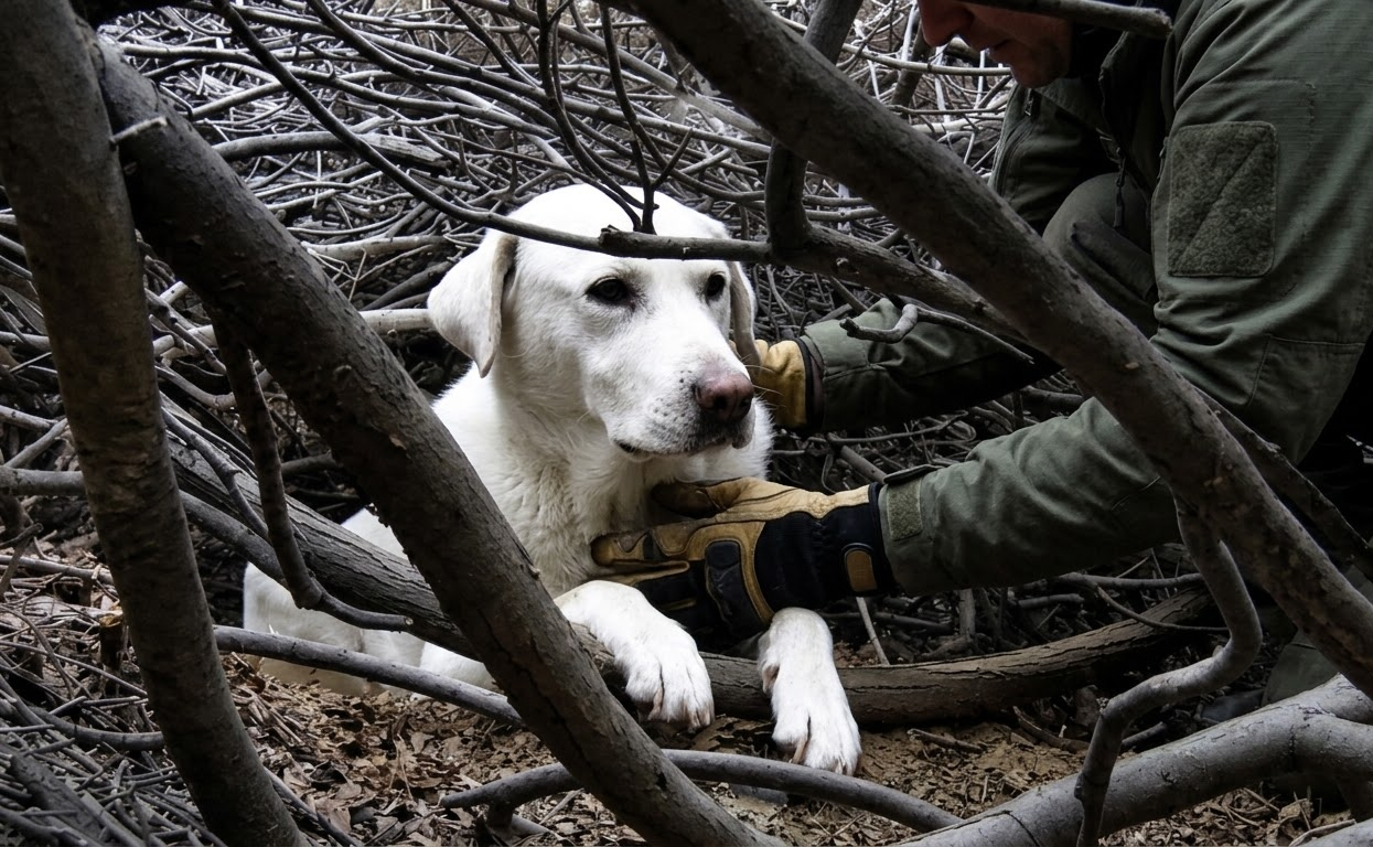 Olive Hid Her Newborn Puppies Near a Freeway Until Rescuers Found the Family