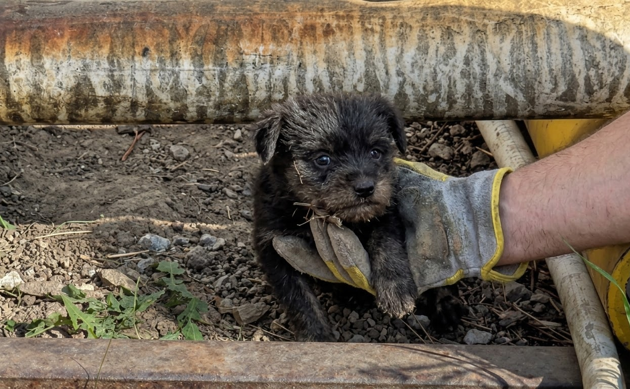 Beneath the Power Lines, a Mother Dog Guarded the Family She Couldn’t Leave