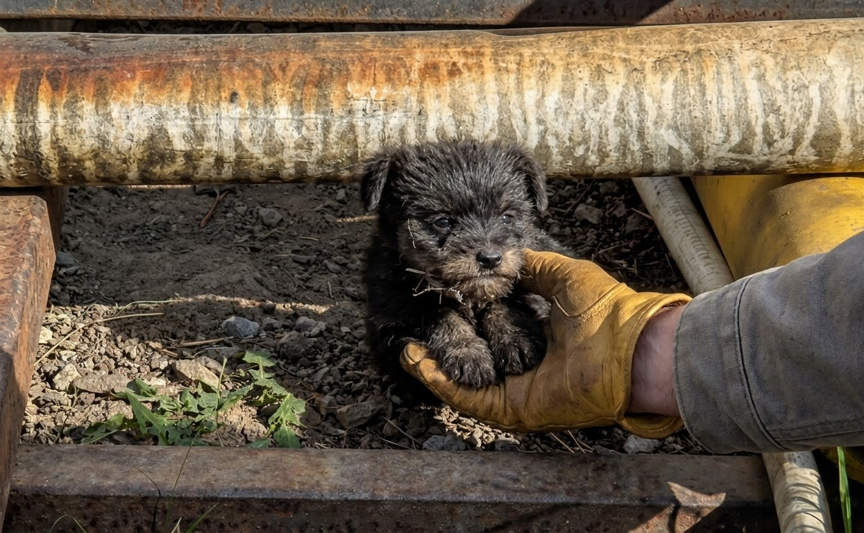 Beneath the Power Lines, a Mother Dog Guarded the Family She Couldn’t Leave
