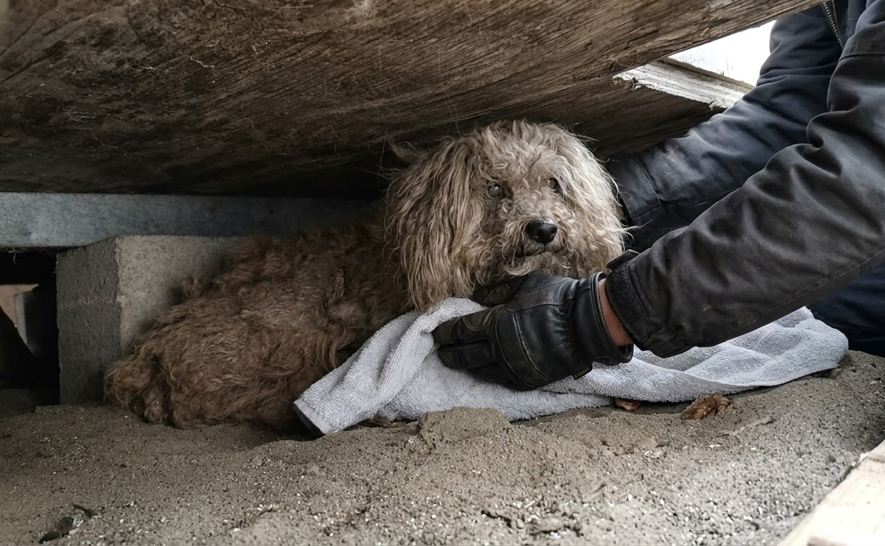 He Stayed Beneath the Old Shed After His Owner Was Gone—Until Someone Finally Reached Him