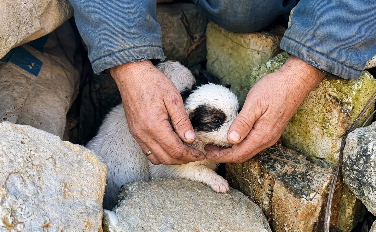 Three Puppies Found in the Cold Finally Had Somewhere Warm to Sleep