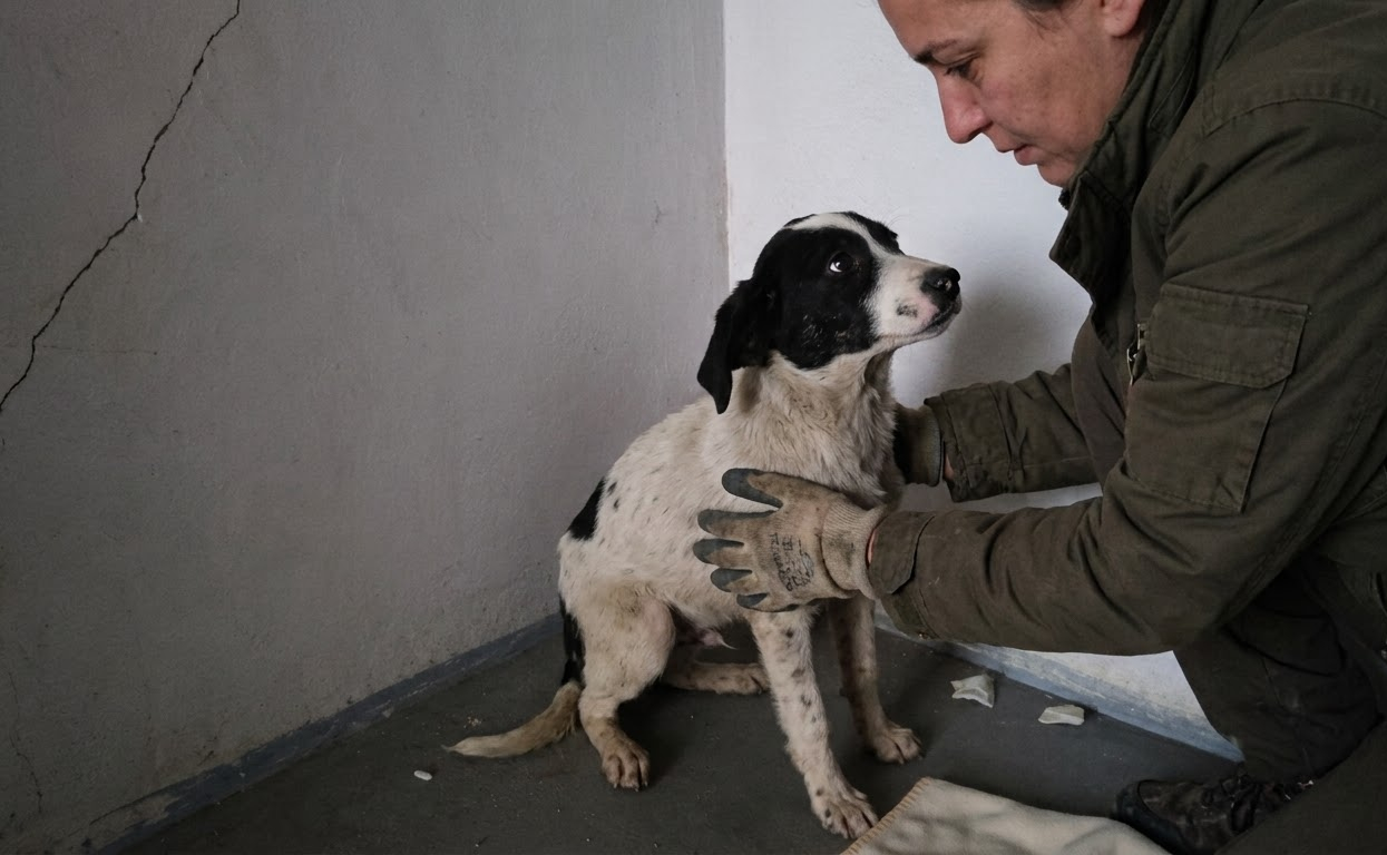 His Cries Echoed Through an Abandoned Building Until a Rescuer Finally Found Him