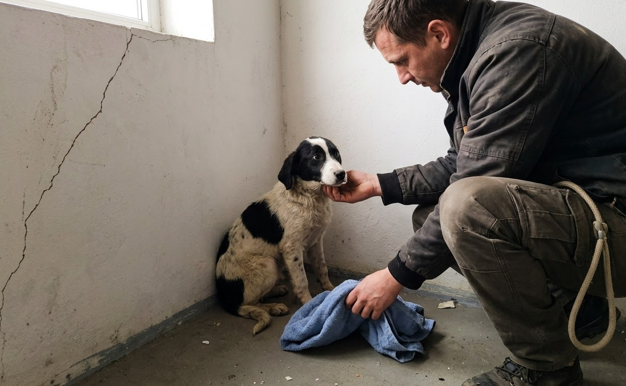 His Cries Echoed Through an Abandoned Building Until a Rescuer Finally Found Him