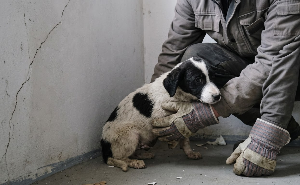 His Cries Echoed Through an Abandoned Building Until a Rescuer Finally Found Him