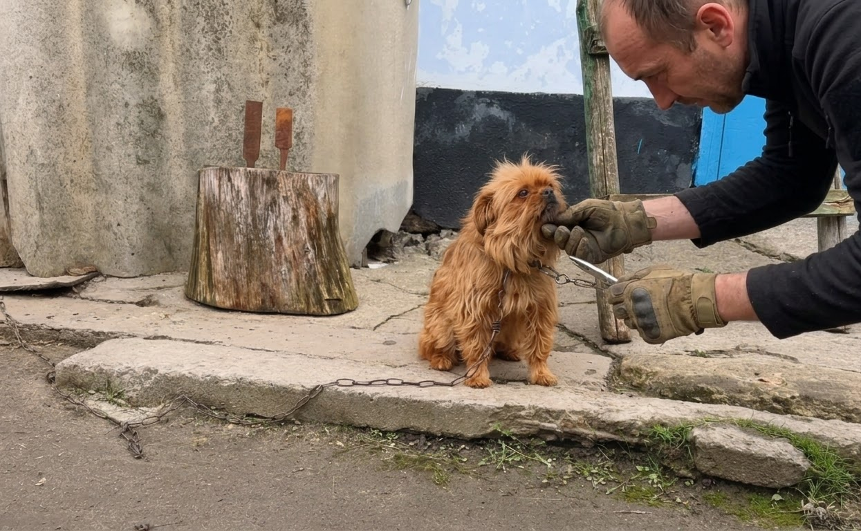 Busya Lost Four Puppies While Chained Outside, but She Never Stopped Protecting the One Left Behind