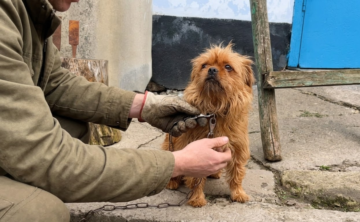 Busya Lost Four Puppies While Chained Outside, but She Never Stopped Protecting the One Left Behind