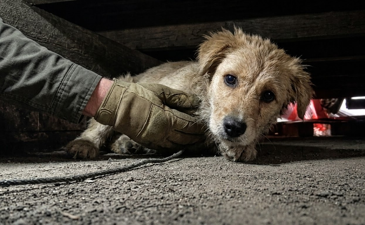 Clarabelle Hid Beneath Concrete Until a Rescuer Crawled Into the Darkness After Her
